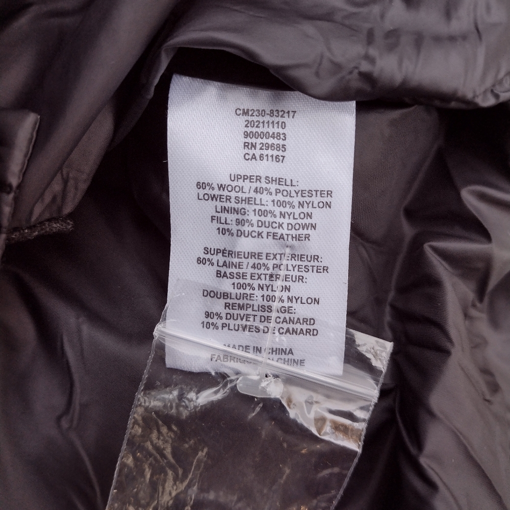 Pendleton Wool Down Puffer Jacket L Black Warm Du… - image 8